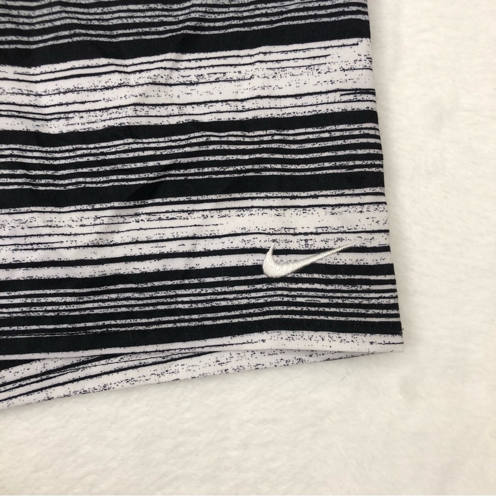 Nike Athletic Black & White Striped Swim Trunks Mesh Lined Board Shorts Mens XXL - Picture 3 of 7